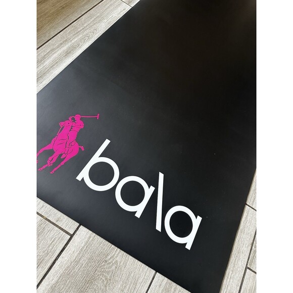 Bala Play Mat 5mm Pink Pony x Bala May Ralph Lauren Black Yoga Mat - Picture 5 of 8